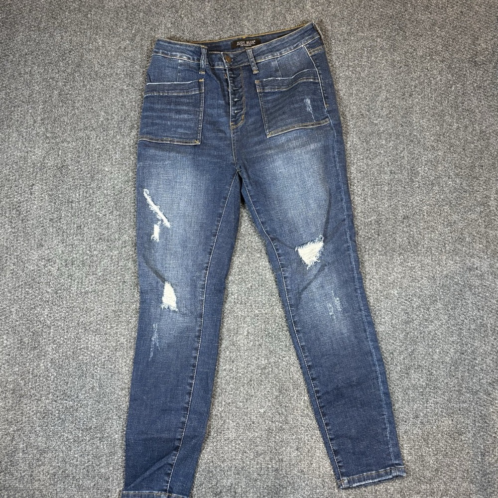 Judy Blue Jeans Skinny Fit Womens 9/29 Blue Button Fly